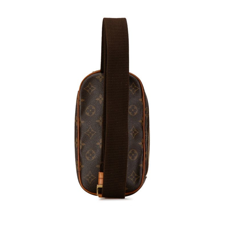 Louis Vuitton Louis Vuitton Louis Vuitton Monogram Pochette Gange Waist Bag M51870 Brown PVC Leather Canvas Belt Bag M51870 in Very Good Condition Size ONE SIZE - 3 Thumbnail