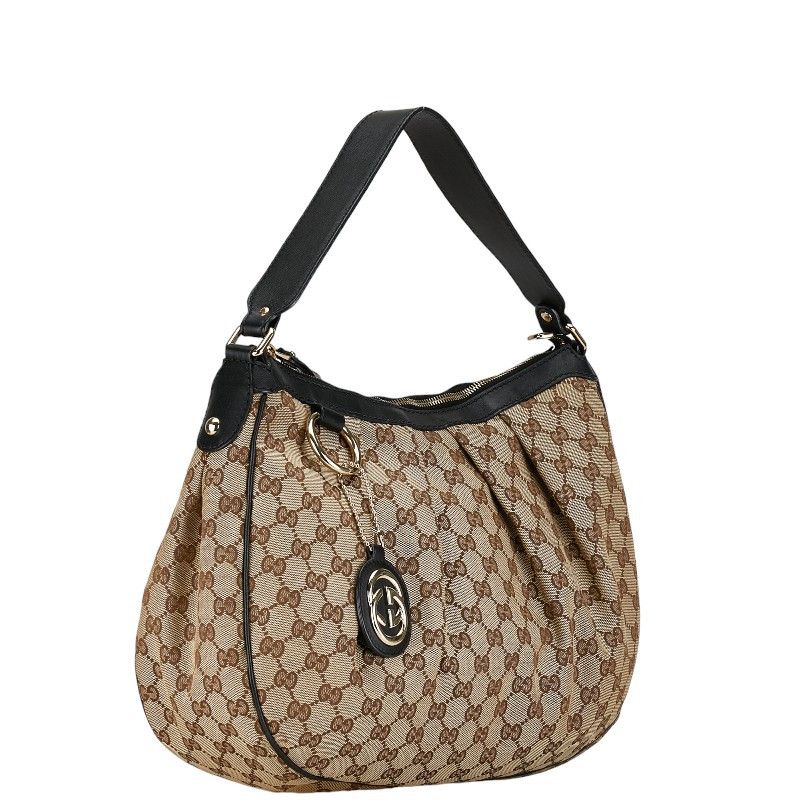 Gucci Gucci Gucci GG Canvas Leather One Shoulder Bag 232955 Leather Shoulder Bag 232955 in Very Good Condition Size ONE SIZE - 2 Thumbnail