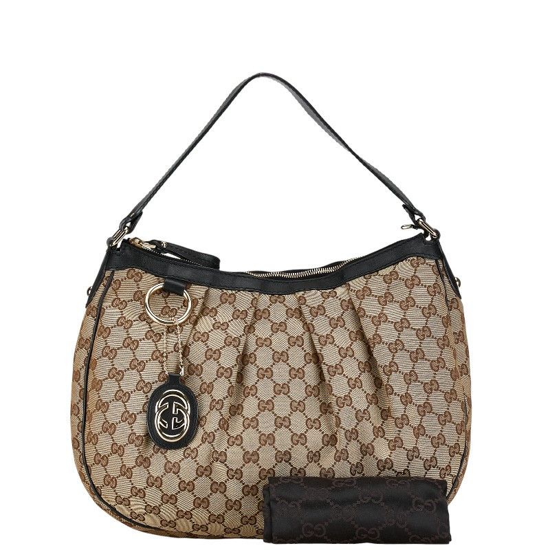 Gucci Gucci Gucci GG Canvas Leather One Shoulder Bag 232955 Leather Shoulder Bag 232955 in Very Good Condition Size ONE SIZE - 9 Thumbnail