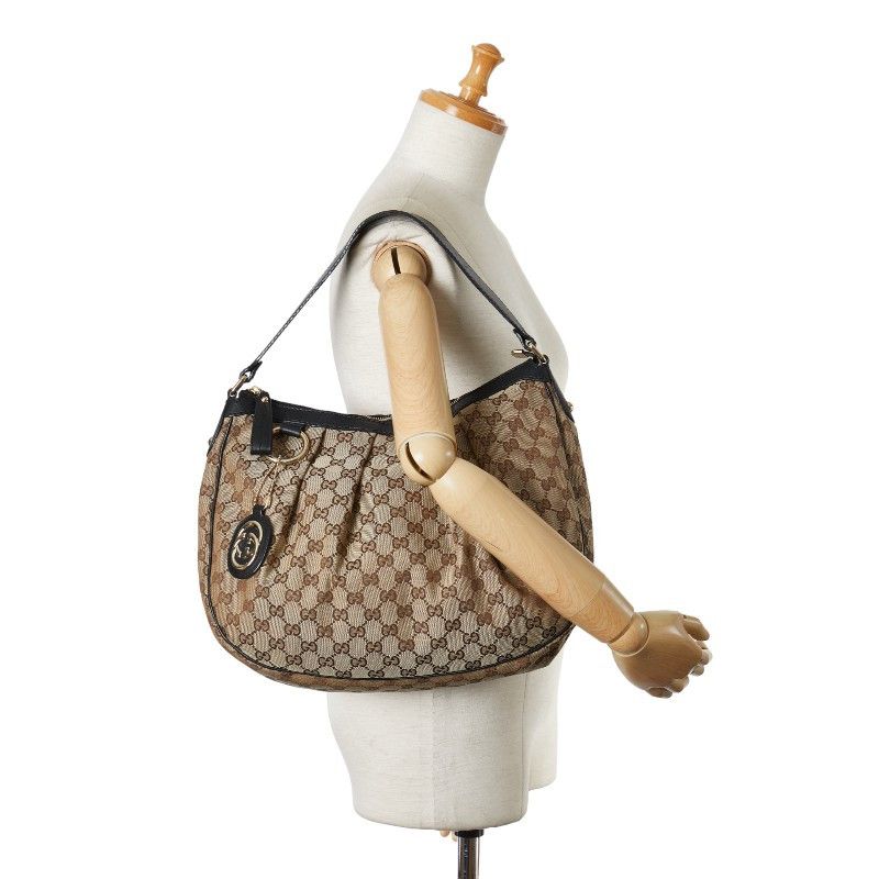 Gucci Gucci Gucci GG Canvas Leather One Shoulder Bag 232955 Leather Shoulder Bag 232955 in Very Good Condition Size ONE SIZE - 10 Thumbnail