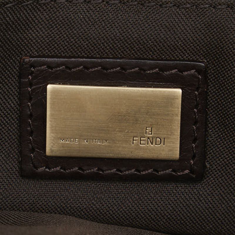 Fendi Fendi Fendi Zucchino Canvas Leather One Shoulder Bag 8BR429 Canvas Shoulder Bag 8BR429 in Very Good Condition Size ONE SIZE - 7 Thumbnail