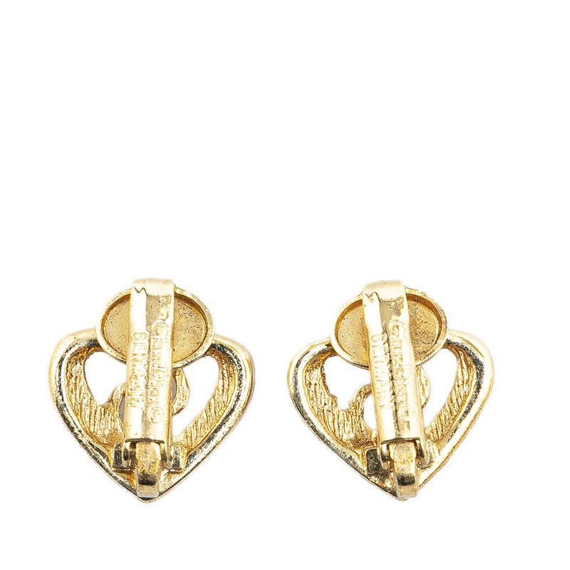 Dior Dior Dior Gold Plated CD Logo Heart Motif Earrings Metal Earrings in Very Good Condition Size ONE SIZE - 2 Thumbnail