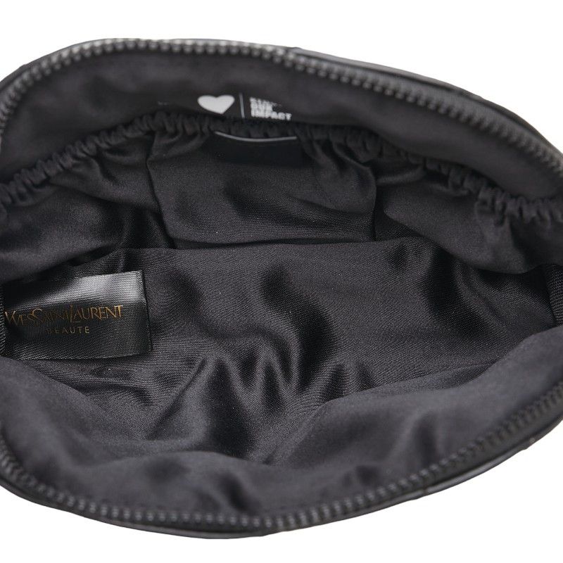 Yves Saint Laurent Yves Saint Laurent Yves Saint Laurent Quilted Polyurethane Pouch Plastic Vanity Bag in Excellent Condition Size ONE SIZE - 6 Thumbnail