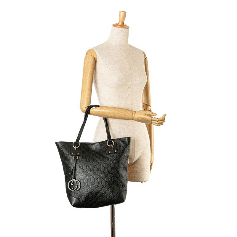 Gucci Gucci Gucci Leather Guccissima Interlocking G Tote Bag 247237 Leather Tote Bag 247237 in Great Condition Size ONE SIZE - 8 Thumbnail