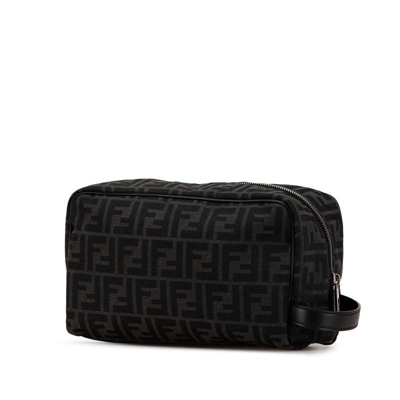 Fendi Fendi Fendi Canvas Leather FF Pouch Clutch Bag 7N0141 Canvas Clutch Bag 7N0141 in Great Condition Size ONE SIZE - 2 Thumbnail