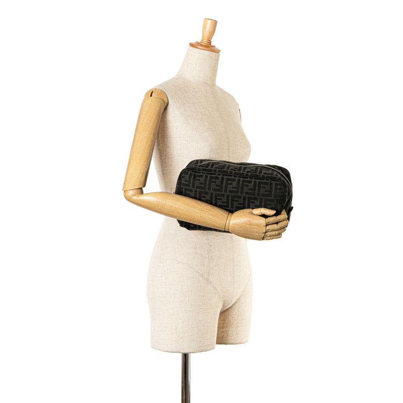 Fendi Fendi Fendi Canvas Leather FF Pouch Clutch Bag 7N0141 Canvas Clutch Bag 7N0141 in Great Condition Size ONE SIZE - 8 Thumbnail
