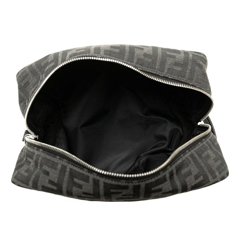 Fendi Fendi Fendi Canvas Leather FF Pouch Clutch Bag 7N0141 Canvas Clutch Bag 7N0141 in Great Condition Size ONE SIZE - 4 Thumbnail