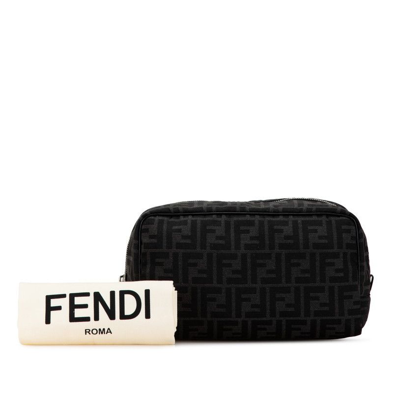 Fendi Fendi Fendi Canvas Leather FF Pouch Clutch Bag 7N0141 Canvas Clutch Bag 7N0141 in Great Condition Size ONE SIZE - 7 Thumbnail