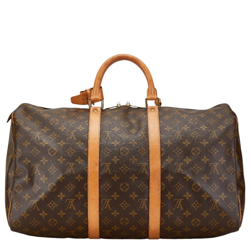 Louis Vuitton Louis Vuitton Louis Vuitton Monogram Keepall 50 Boston Bag M41426 Brown PVC Leather Canvas Travel Bag M41426 in Very Good Condition Size ONE SIZE - 3 Thumbnail