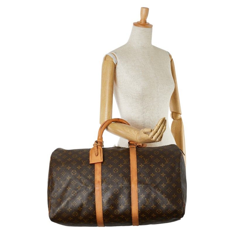 Louis Vuitton Louis Vuitton Louis Vuitton Monogram Keepall 50 Boston Bag M41426 Brown PVC Leather Canvas Travel Bag M41426 in Very Good Condition Size ONE SIZE - 10 Thumbnail