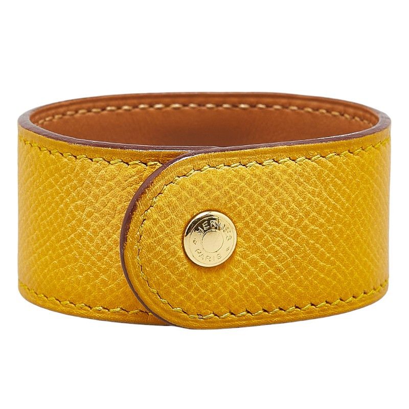 Hermes Hermes Hermes Medor Leather Gold Plated Bracelet Leather Bangle in Very Good Condition Size ONE SIZE - 3 Thumbnail