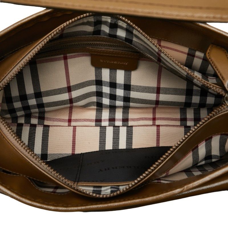 Burberry Burberry Burberry Leather Nova Check One Shoulder Bag Leather Shoulder Bag in Very Good Condition Size ONE SIZE - 6 Thumbnail