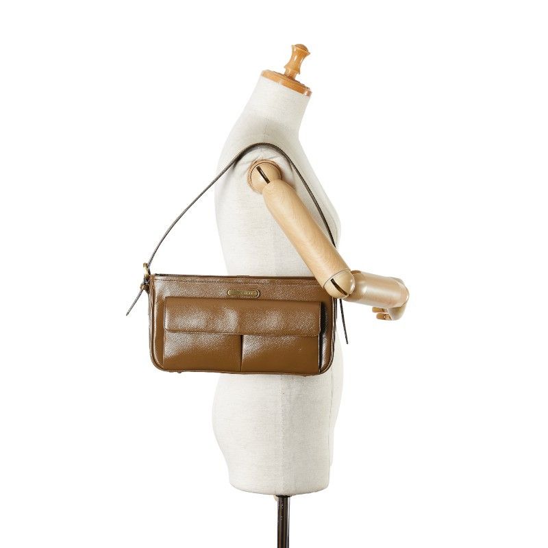 Burberry Burberry Burberry Leather Nova Check One Shoulder Bag Leather Shoulder Bag in Very Good Condition Size ONE SIZE - 9 Thumbnail
