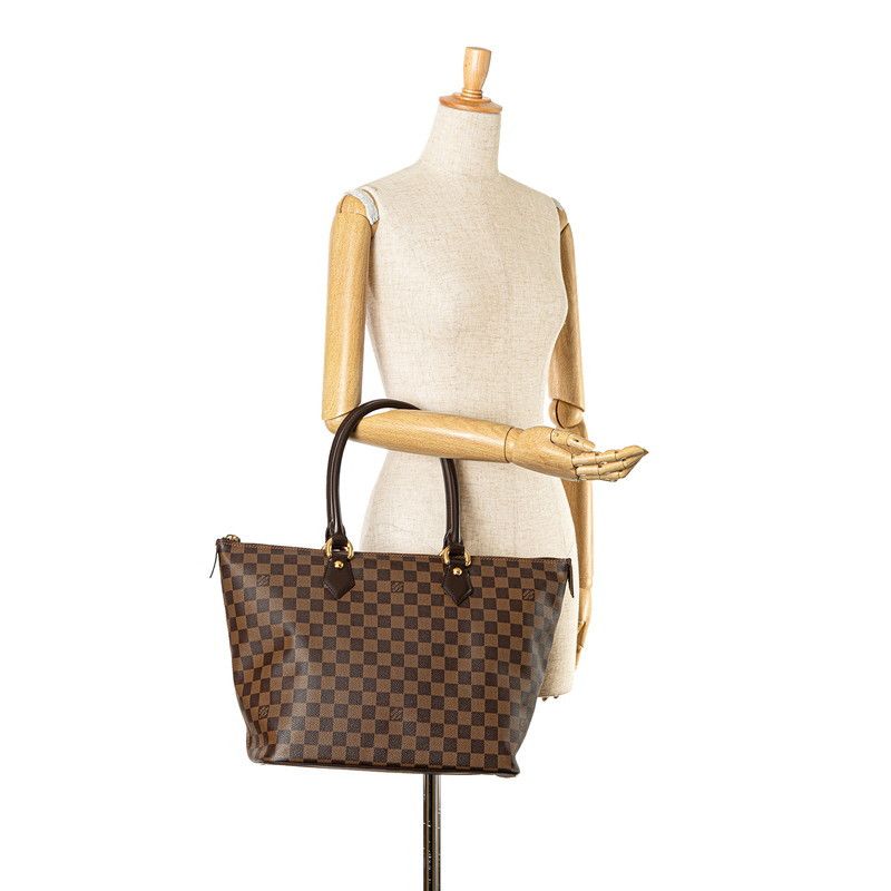 Louis Vuitton Louis Vuitton Louis Vuitton Damier Saleya MM Tote Bag N51182 Brown PVC Leather Canvas Tote Bag N51182 in Great Condition Size ONE SIZE - 7 Thumbnail