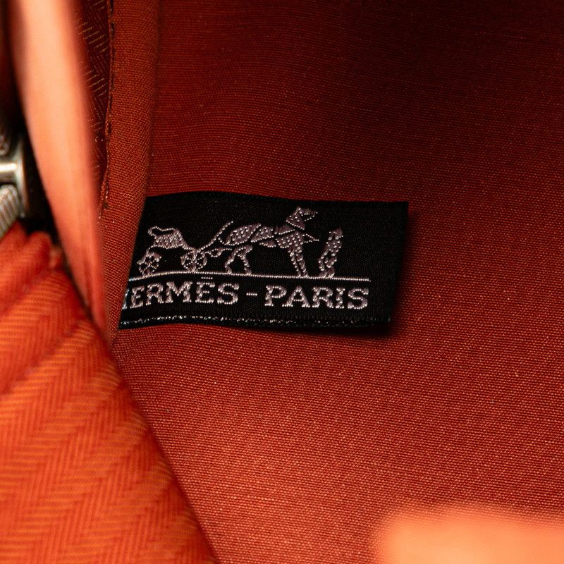Hermes Hermes Hermes Pet Dog Carrier Bag Orange Toile Chevron Canvas Pet Bag in Very Good Condition Size ONE SIZE - 5 Thumbnail