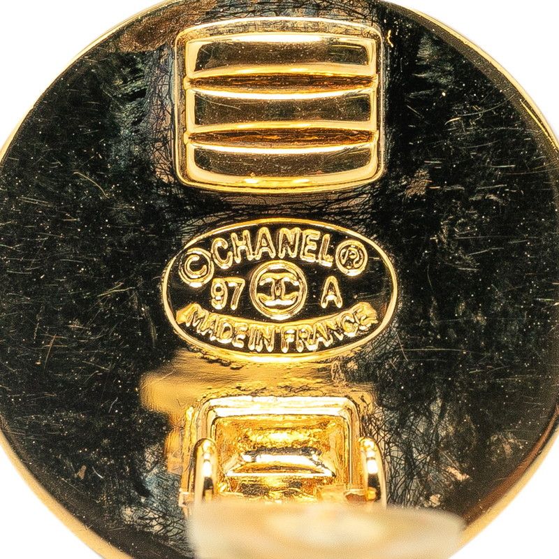 Chanel Chanel Chanel Vintage Coco Mark Turnlock Earrings Gold Plated Metal Earrings in Excellent Condition Size ONE SIZE - 3 Thumbnail