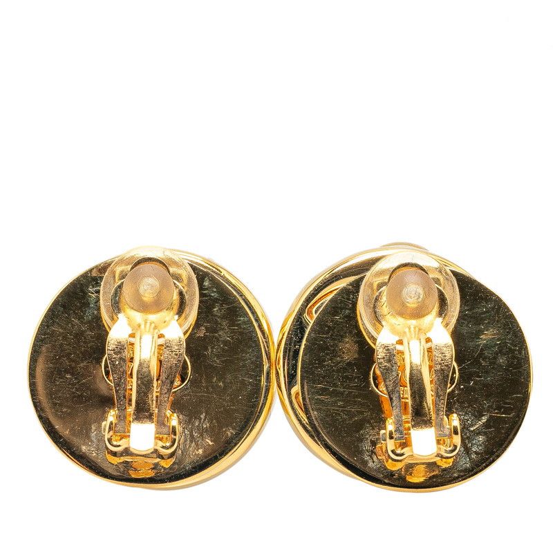 Chanel Chanel Chanel Vintage Coco Mark Turnlock Earrings Gold Plated Metal Earrings in Excellent Condition Size ONE SIZE - 2 Thumbnail