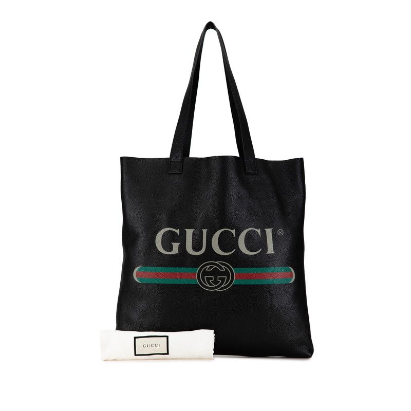 Gucci Gucci Gucci Leather Logo Print Large Tote Bag 572768 Leather Tote Bag 572768 in Great Condition Size ONE SIZE - 8 Thumbnail