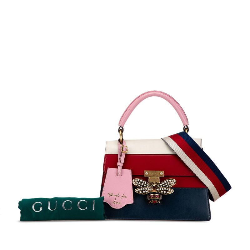 Gucci Gucci Gucci Queen Margaret Bee Tricolor Leather 2WAY Handbag Shoulder Bag Leather Handbag 476541 in Great Condition Size ONE SIZE - 7 Thumbnail