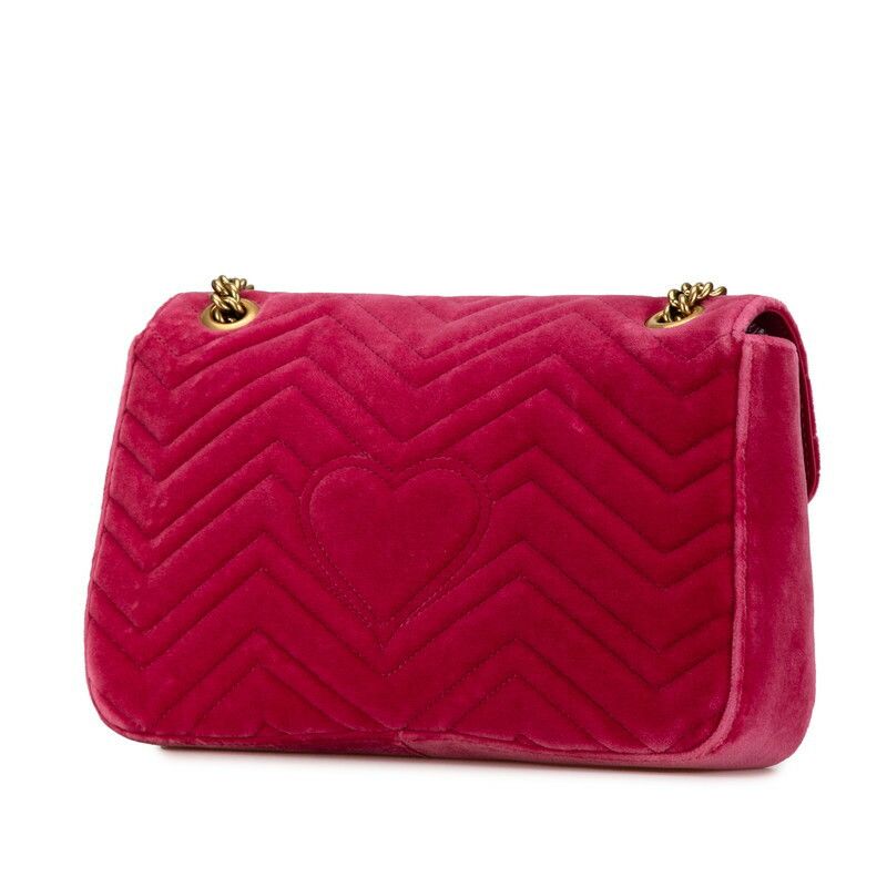 Gucci Gucci Gucci GG Marmont Blind for Love Embroidered Velvet Leather Chain Shoulder Bag 443496 Canvas Shoulder Bag 443496 in Great Condition Size ONE SIZE - 2 Thumbnail