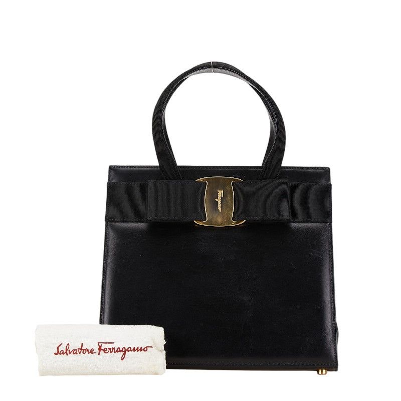 Salvatore Ferragamo Salvatore Ferragamo Salvatore Ferragamo Vara Ribbon Leather Handbag BA214178 Leather Handbag BA214178 in Very Good Condition Size ONE SIZE - 9 Thumbnail