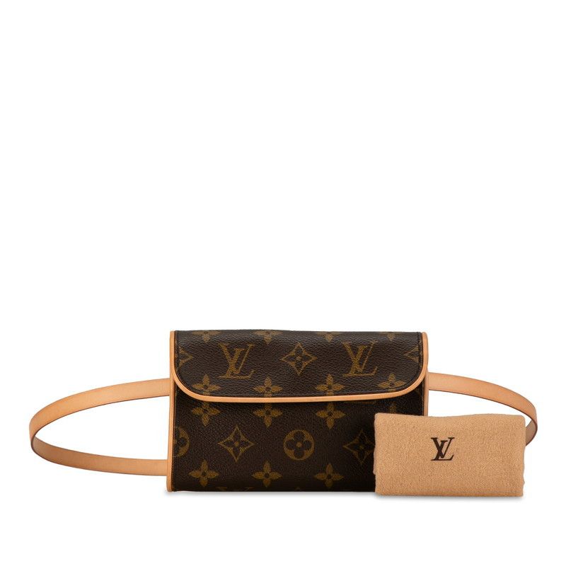 Louis Vuitton Louis Vuitton Louis Vuitton Monogram Pochette Florentine S Waist Bag M51855 Brown PVC Leather Canvas Belt Bag M51855 in Very Good Condition Size ONE SIZE - 9 Thumbnail