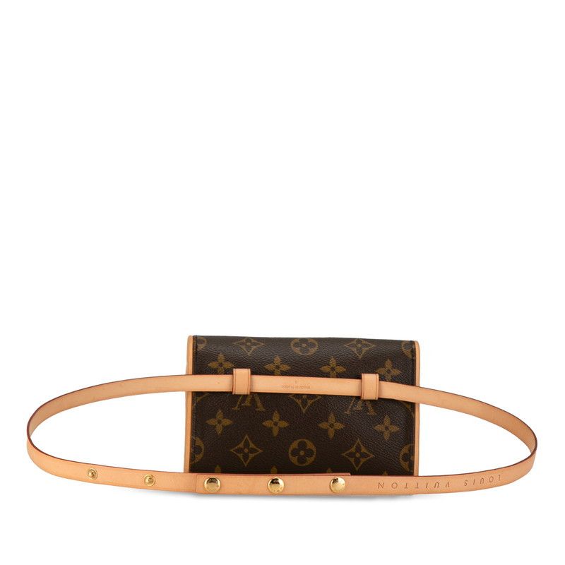 Louis Vuitton Louis Vuitton Louis Vuitton Monogram Pochette Florentine S Waist Bag M51855 Brown PVC Leather Canvas Belt Bag M51855 in Very Good Condition Size ONE SIZE - 3 Thumbnail