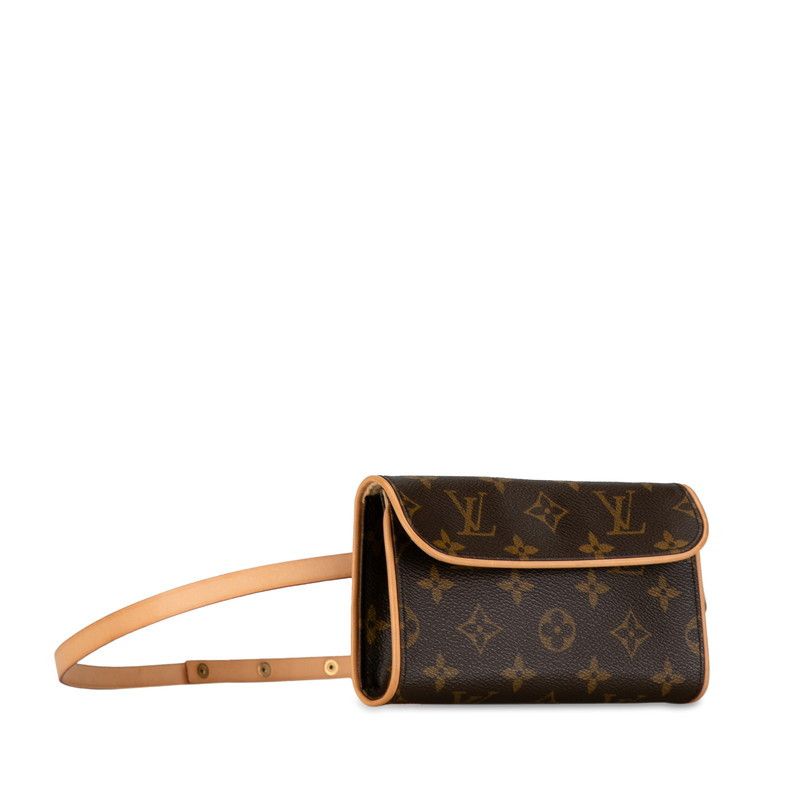 Louis Vuitton Louis Vuitton Louis Vuitton Monogram Pochette Florentine S Waist Bag M51855 Brown PVC Leather Canvas Belt Bag M51855 in Very Good Condition Size ONE SIZE - 2 Thumbnail
