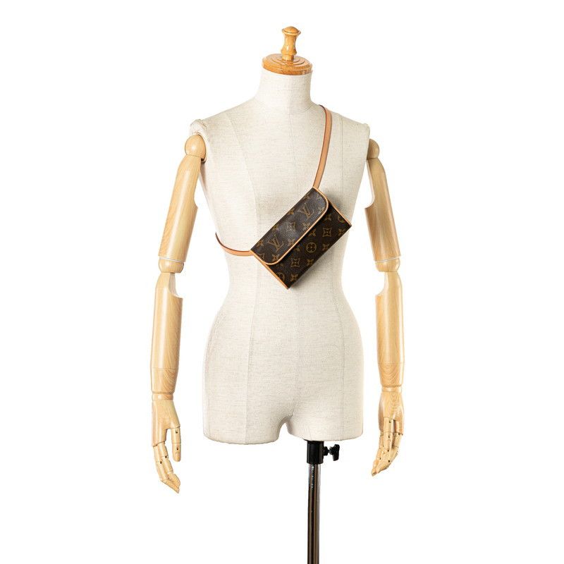 Louis Vuitton Louis Vuitton Louis Vuitton Monogram Pochette Florentine S Waist Bag M51855 Brown PVC Leather Canvas Belt Bag M51855 in Very Good Condition Size ONE SIZE - 10 Thumbnail