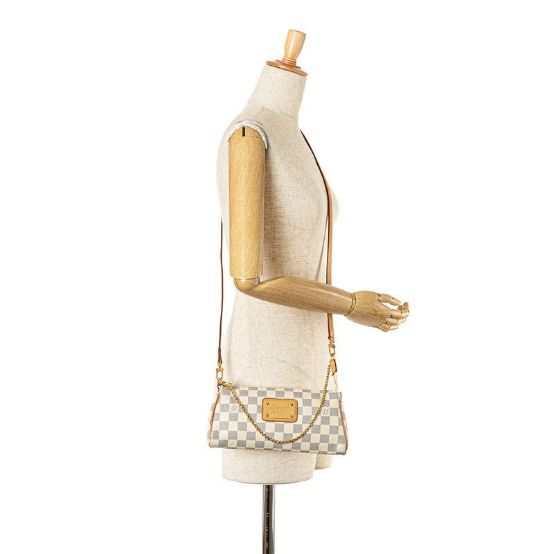 Louis Vuitton Louis Vuitton Louis Vuitton Damier Azur Eva Chain Shoulder Bag N55214 Canvas Shoulder Bag N55214 in Very Good Condition Size ONE SIZE - 8 Thumbnail