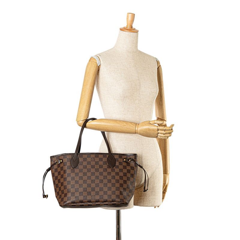 Louis Vuitton Louis Vuitton Louis Vuitton Damier Neverfull PM Tote Bag N51109 Brown PVC Leather Canvas Tote Bag N51109 in Great Condition Size ONE SIZE - 8 Thumbnail