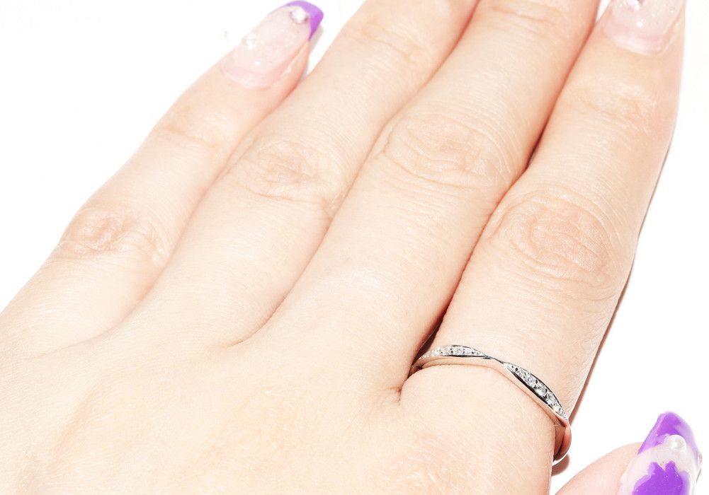 Chanel Chanel Chanel Pt950 Diamond Camellia Collection Half Eternity Ring Metal Ring J10835 in Great Condition Size ONE SIZE - 6 Thumbnail