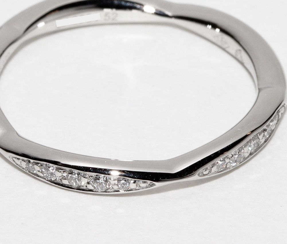 Chanel Chanel Chanel Pt950 Diamond Camellia Collection Half Eternity Ring Metal Ring J10835 in Great Condition Size ONE SIZE - 5 Thumbnail