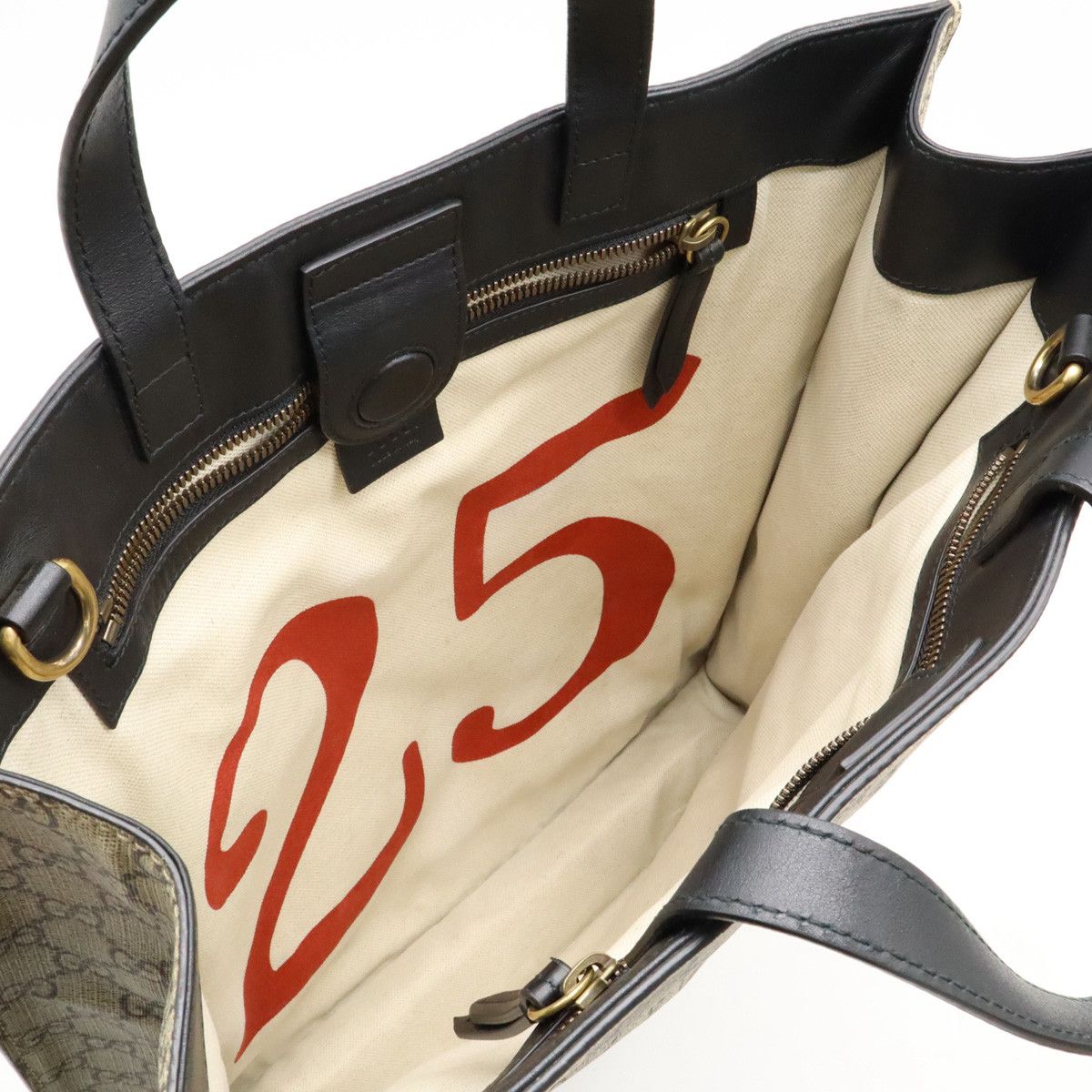 Gucci Gucci Gucci GG Supreme Bee 2WAY Tote Shoulder Bag PVC Leather Canvas Tote Bag 450950 in Great Condition Size ONE SIZE - 5 Thumbnail