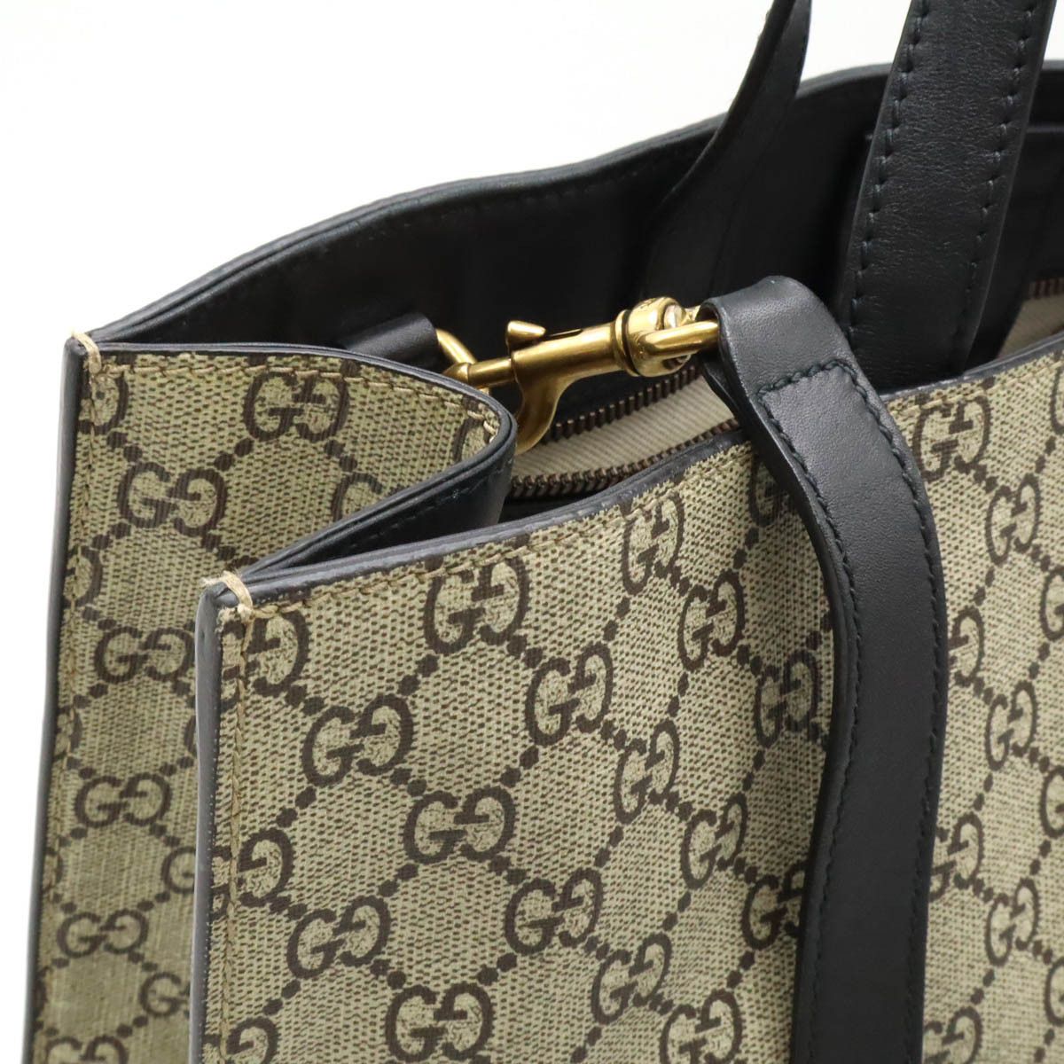 Gucci Gucci Gucci GG Supreme Bee 2WAY Tote Shoulder Bag PVC Leather Canvas Tote Bag 450950 in Great Condition Size ONE SIZE - 6 Thumbnail