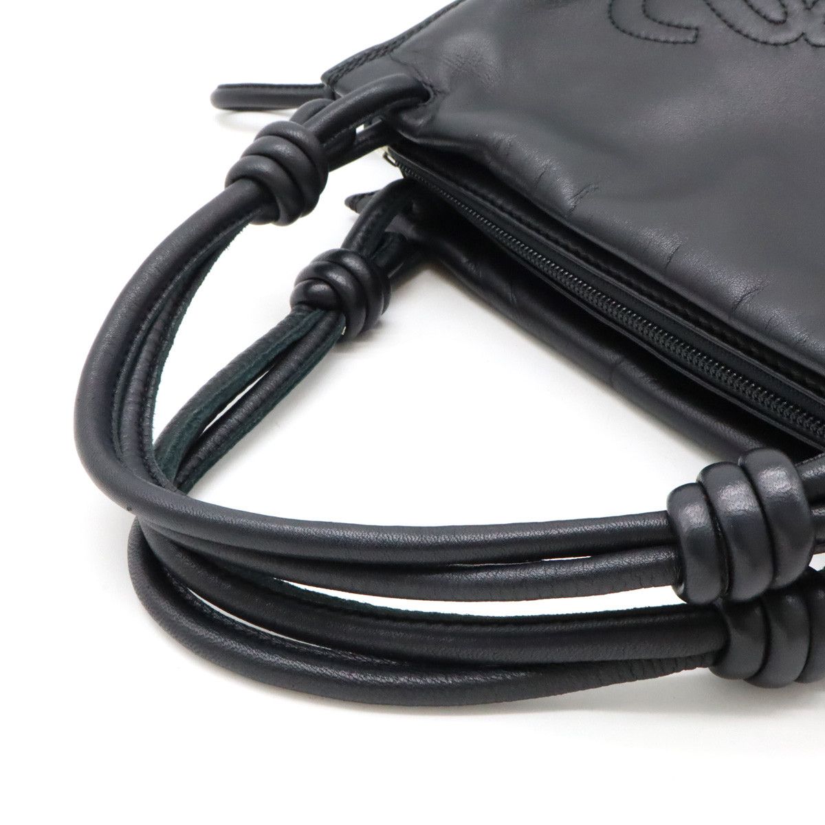 Loewe Loewe Nappa Leather Anagram Handbag Black Leather Handbag in Pristine Condition