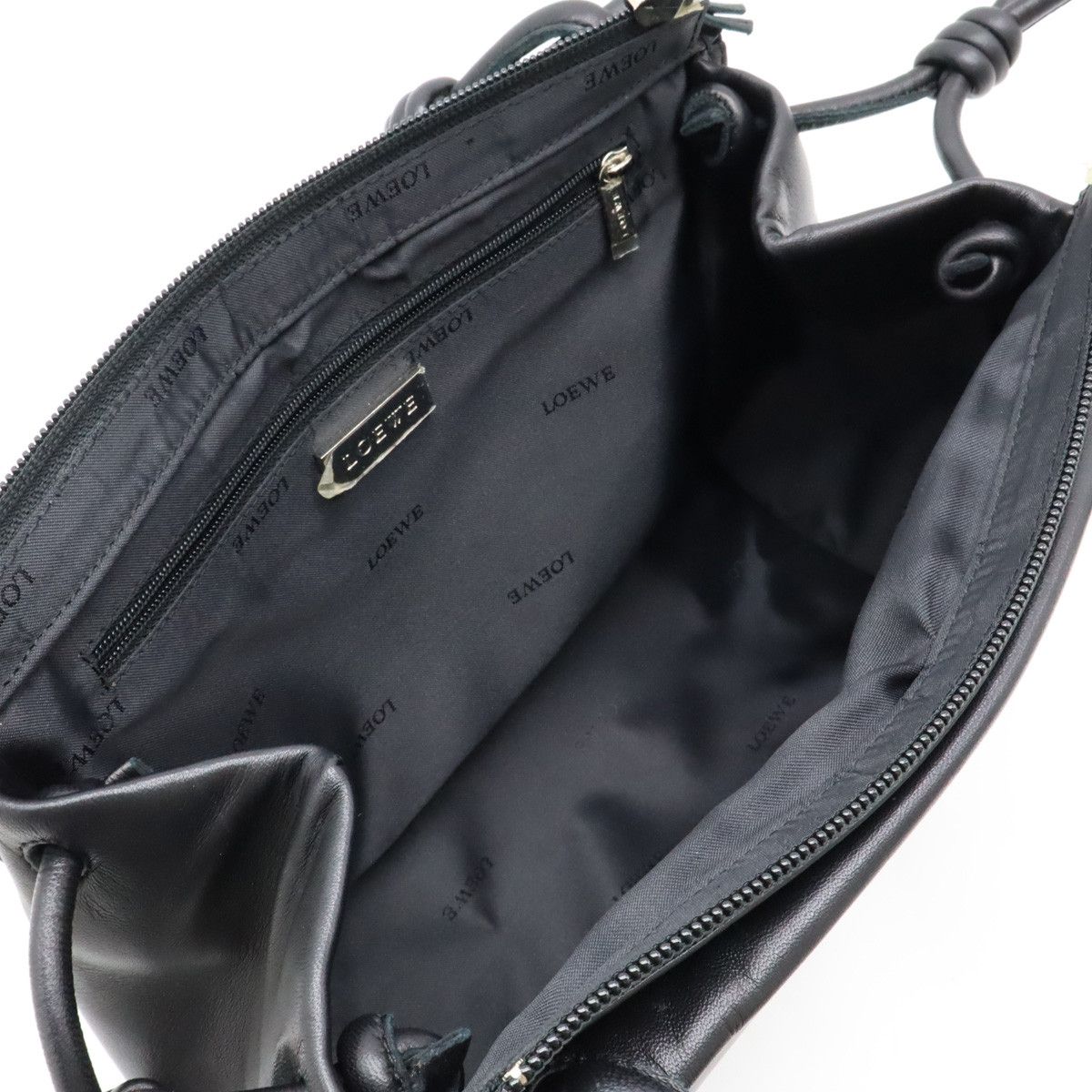 Loewe Loewe Nappa Leather Anagram Handbag Black Leather Handbag in Pristine Condition