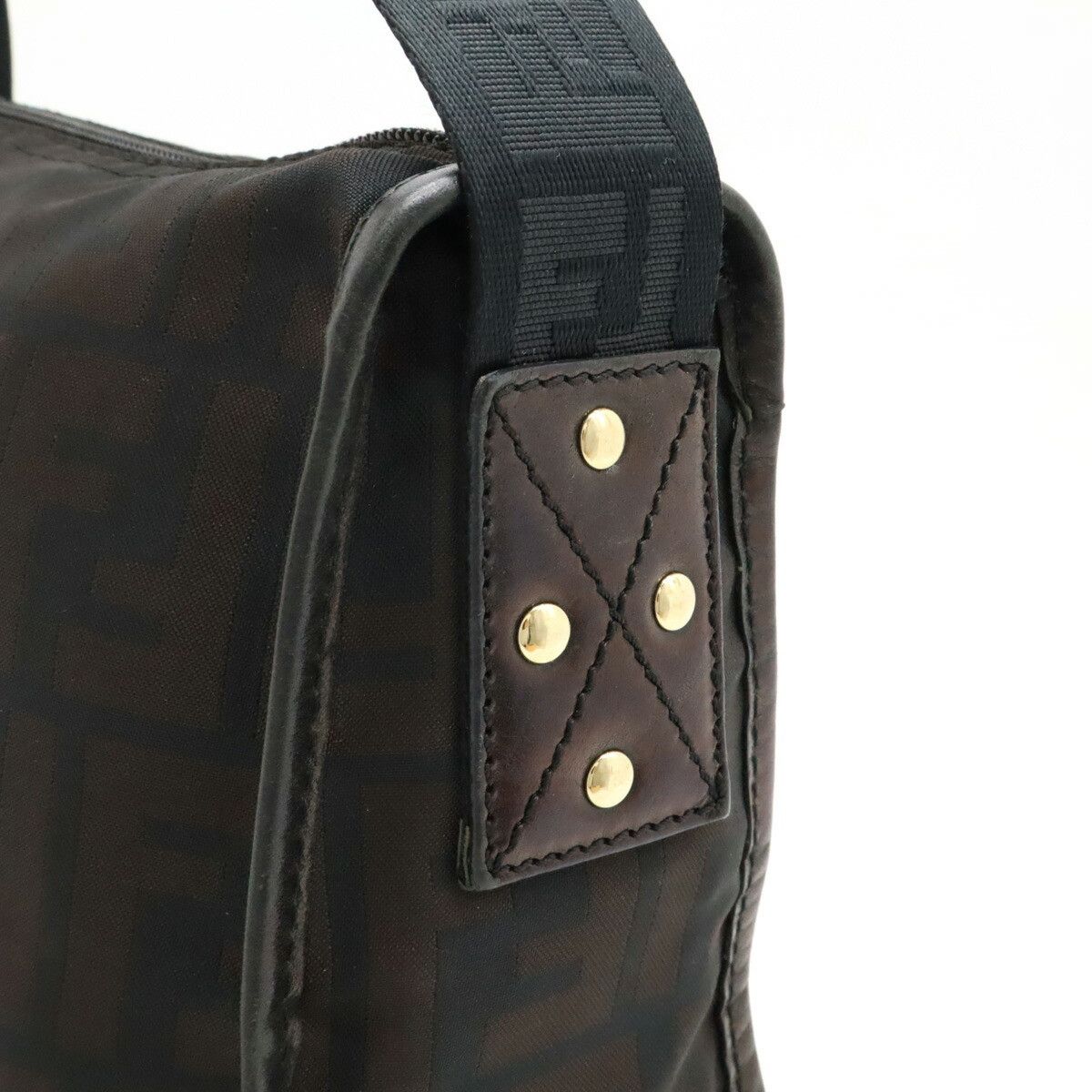 Fendi Fendi Fendi Nylon/Leather Zucca Pattern Shoulder Bag 7VA220 Canvas Crossbody Bag 7VA220 in Very Good Condition Size ONE SIZE - 4 Thumbnail