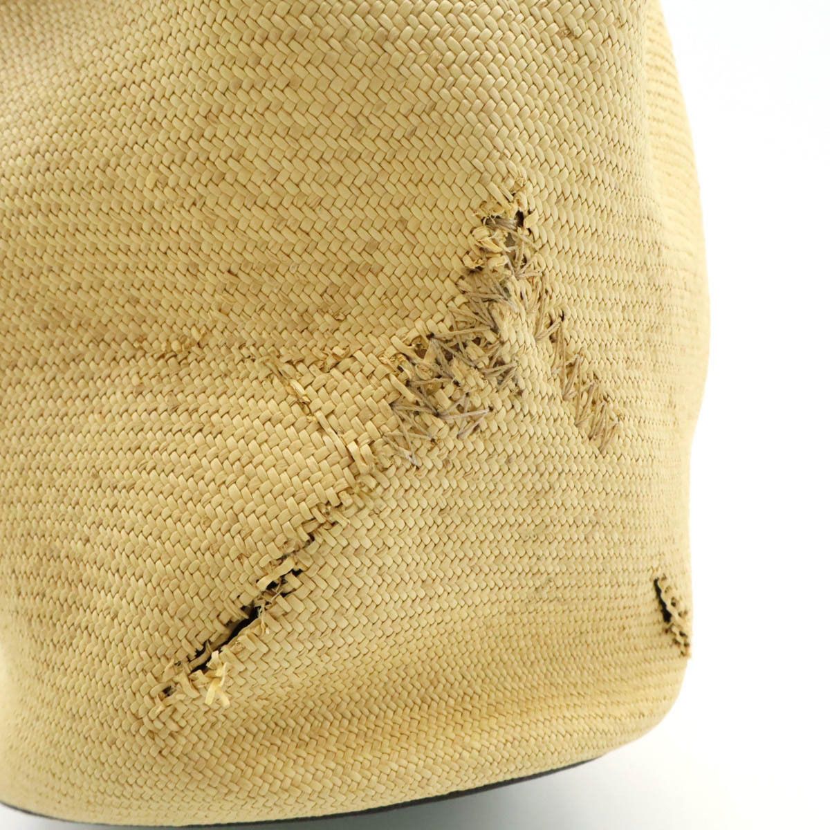 Hermes Hermes Hermes Raffia/Leather Market Shoulder Bag Natural Material Shoulder Bag in Good Condition Size ONE SIZE - 9 Thumbnail
