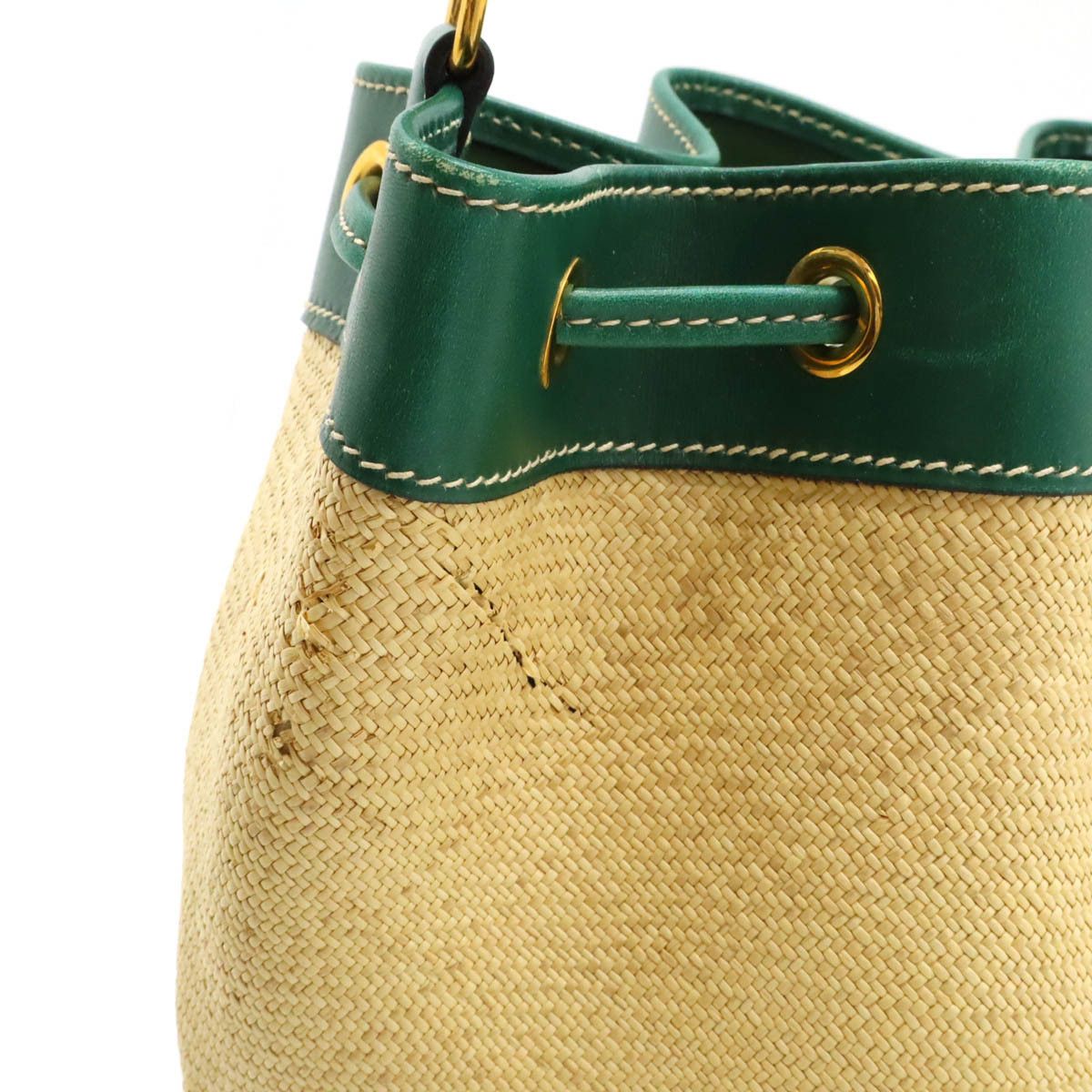 Hermes Hermes Hermes Raffia/Leather Market Shoulder Bag Natural Material Shoulder Bag in Good Condition Size ONE SIZE - 8 Thumbnail