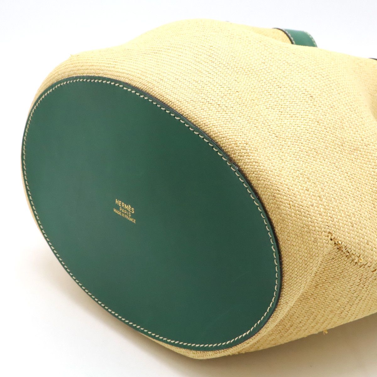 Hermes Hermes Hermes Raffia/Leather Market Shoulder Bag Natural Material Shoulder Bag in Good Condition Size ONE SIZE - 3 Thumbnail