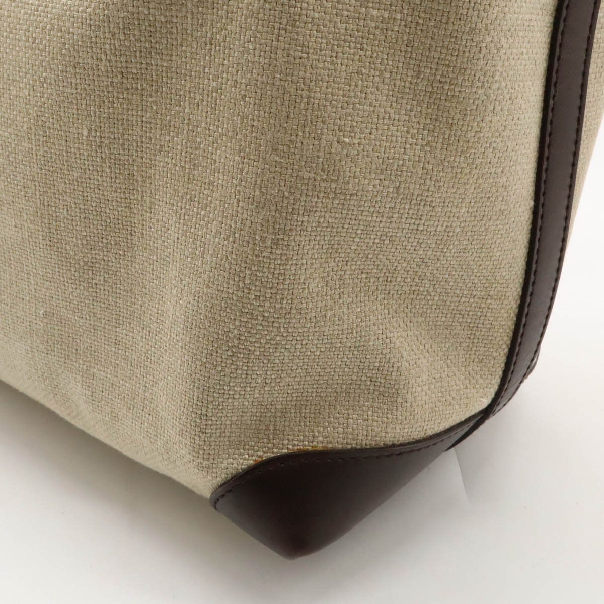 Gucci Gucci Gucci Linen/Leather GUCCI CRAFT Tote Bag 247207 Canvas Tote Bag 247207 in Very Good Condition Size ONE SIZE - 7 Thumbnail
