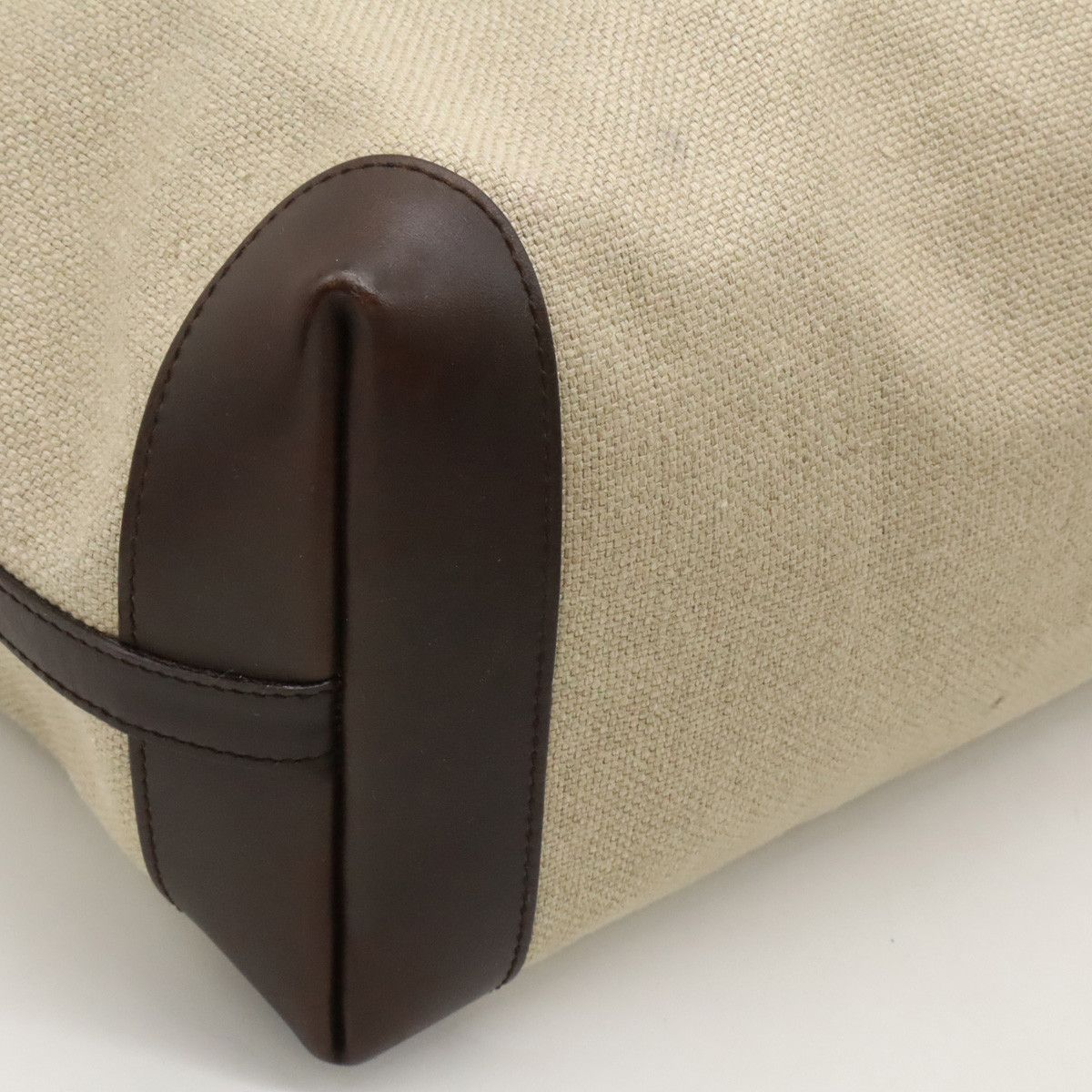 Gucci Gucci Gucci Linen/Leather GUCCI CRAFT Tote Bag 247207 Canvas Tote Bag 247207 in Very Good Condition Size ONE SIZE - 3 Thumbnail