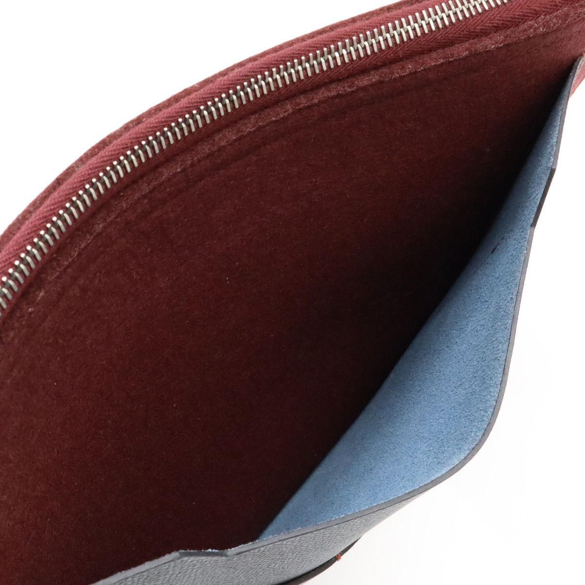 Hermes Hermes Hermes Toodoo 37 Color Block Clutch Bag Felt/Vaux Epson Leather Canvas Clutch Bag in Great Condition Size ONE SIZE - 6 Thumbnail