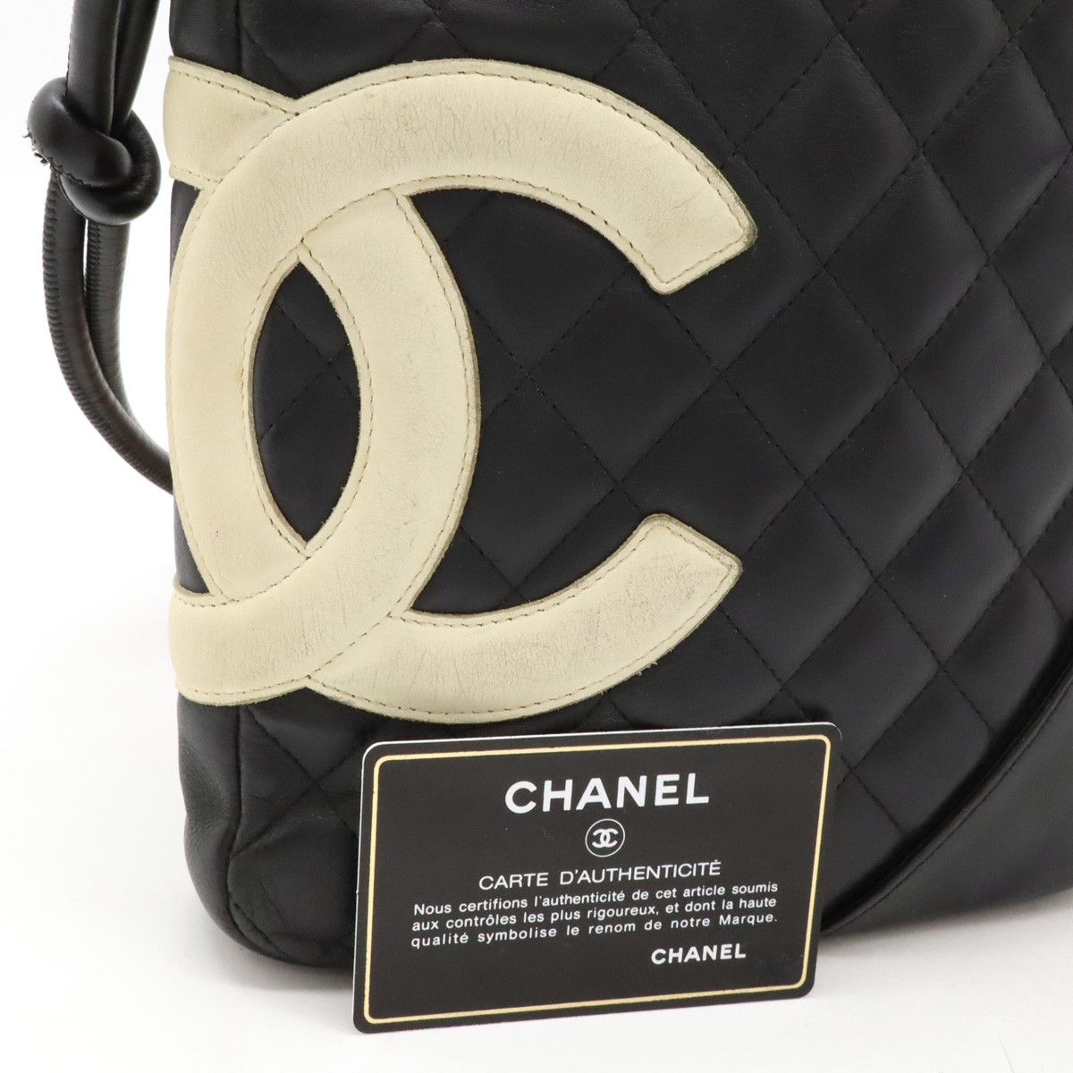 Chanel Chanel Cambon Line Coco Mark Medium Pochette Shoulder Bag A25178 Leather Crossbody Bag A25178 in Very Good Condition