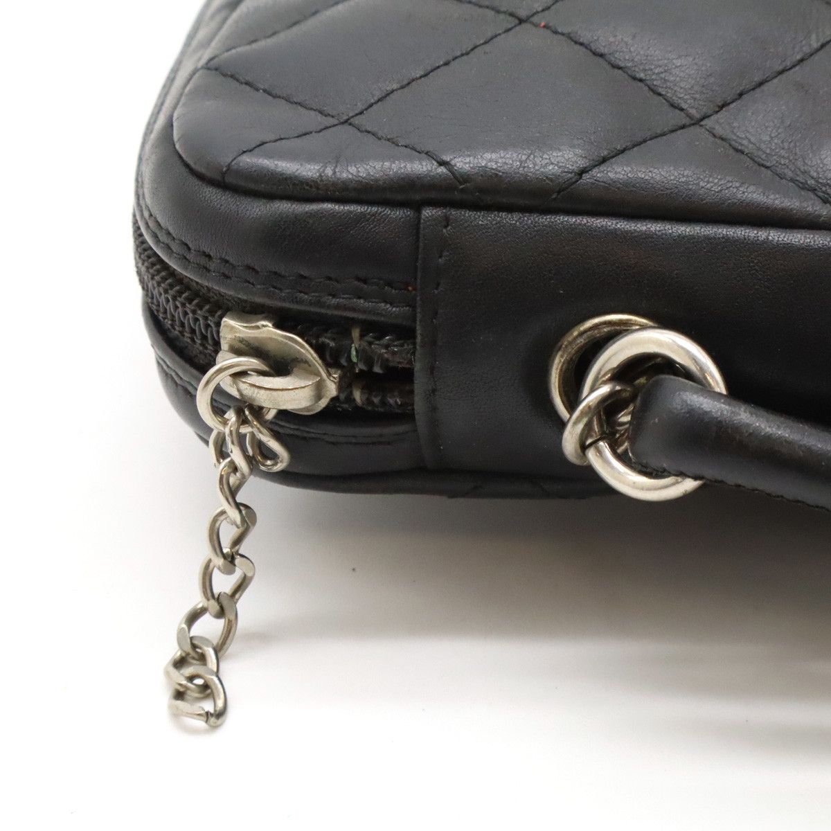 Chanel Chanel Cambon Line Coco Mark Medium Pochette Shoulder Bag A25178 Leather Crossbody Bag A25178 in Very Good Condition