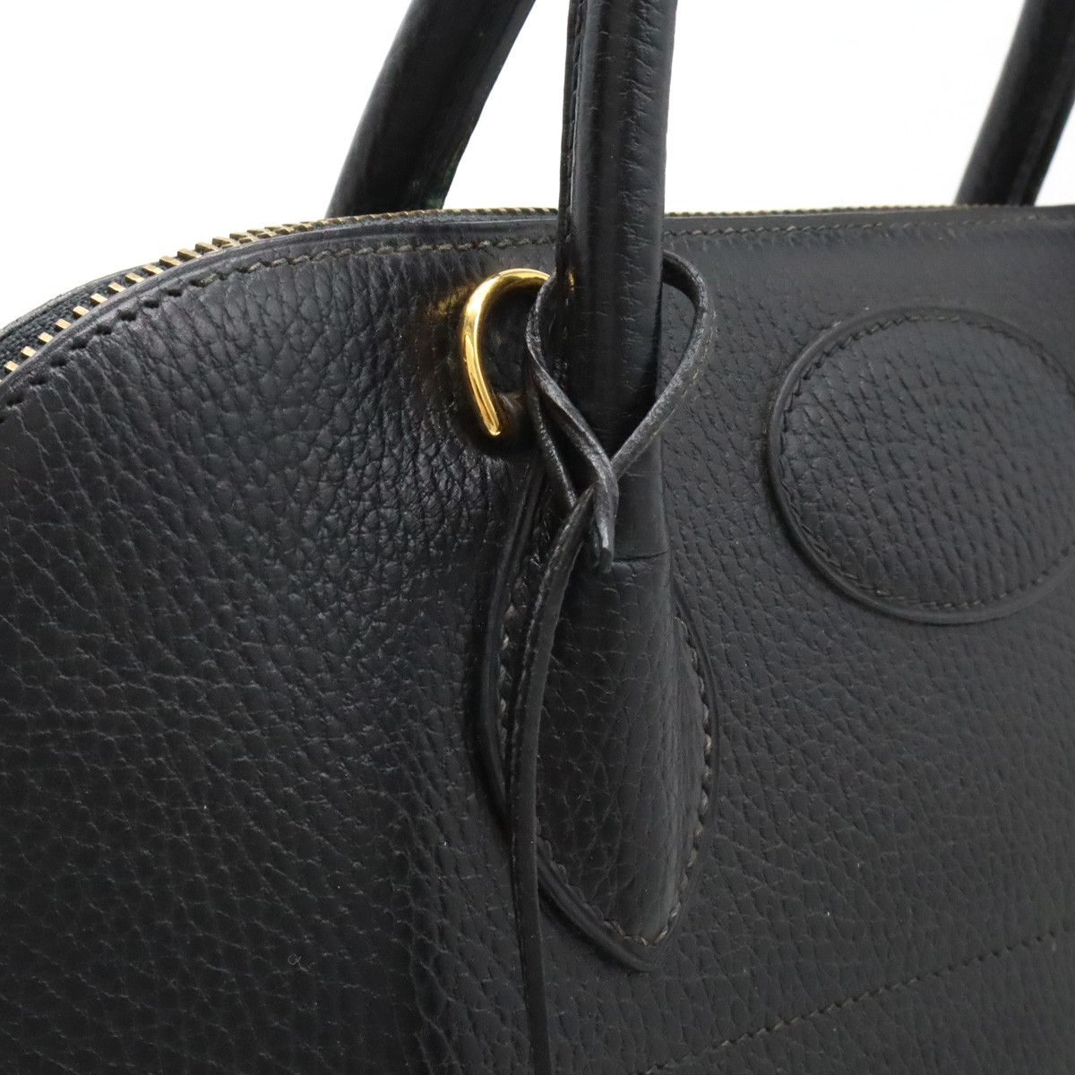 Hermes Hermes Hermes Bolide 35 Leather Handbag Black Gold Hardware Leather Handbag in Very Good Condition Size ONE SIZE - 5 Thumbnail