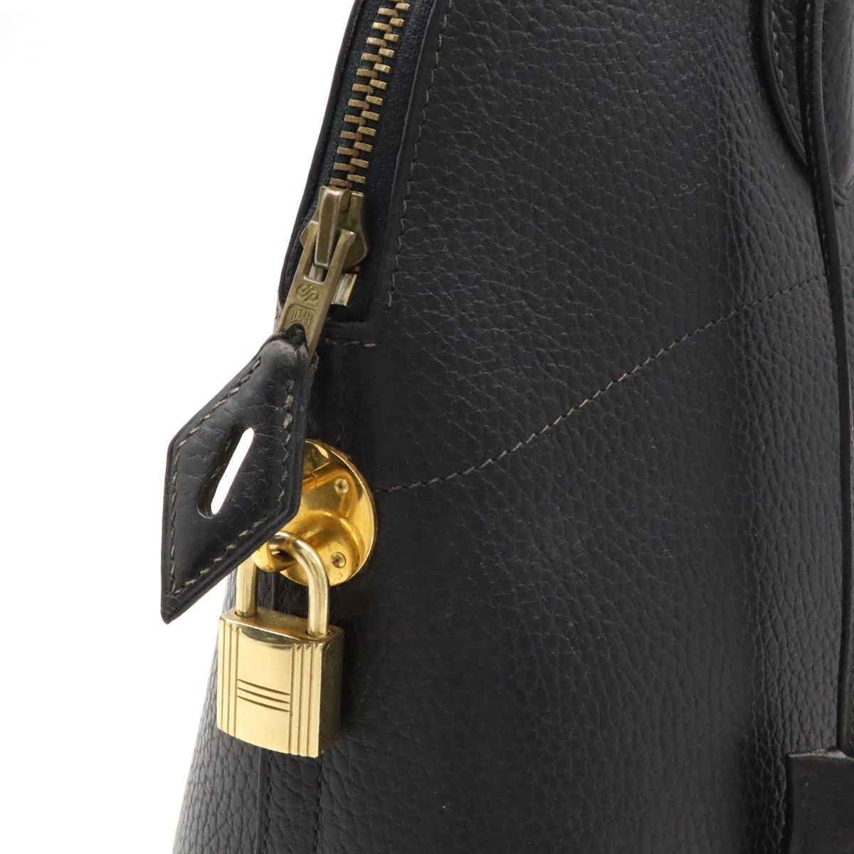 Hermes Hermes Hermes Bolide 35 Leather Handbag Black Gold Hardware Leather Handbag in Very Good Condition Size ONE SIZE - 6 Thumbnail