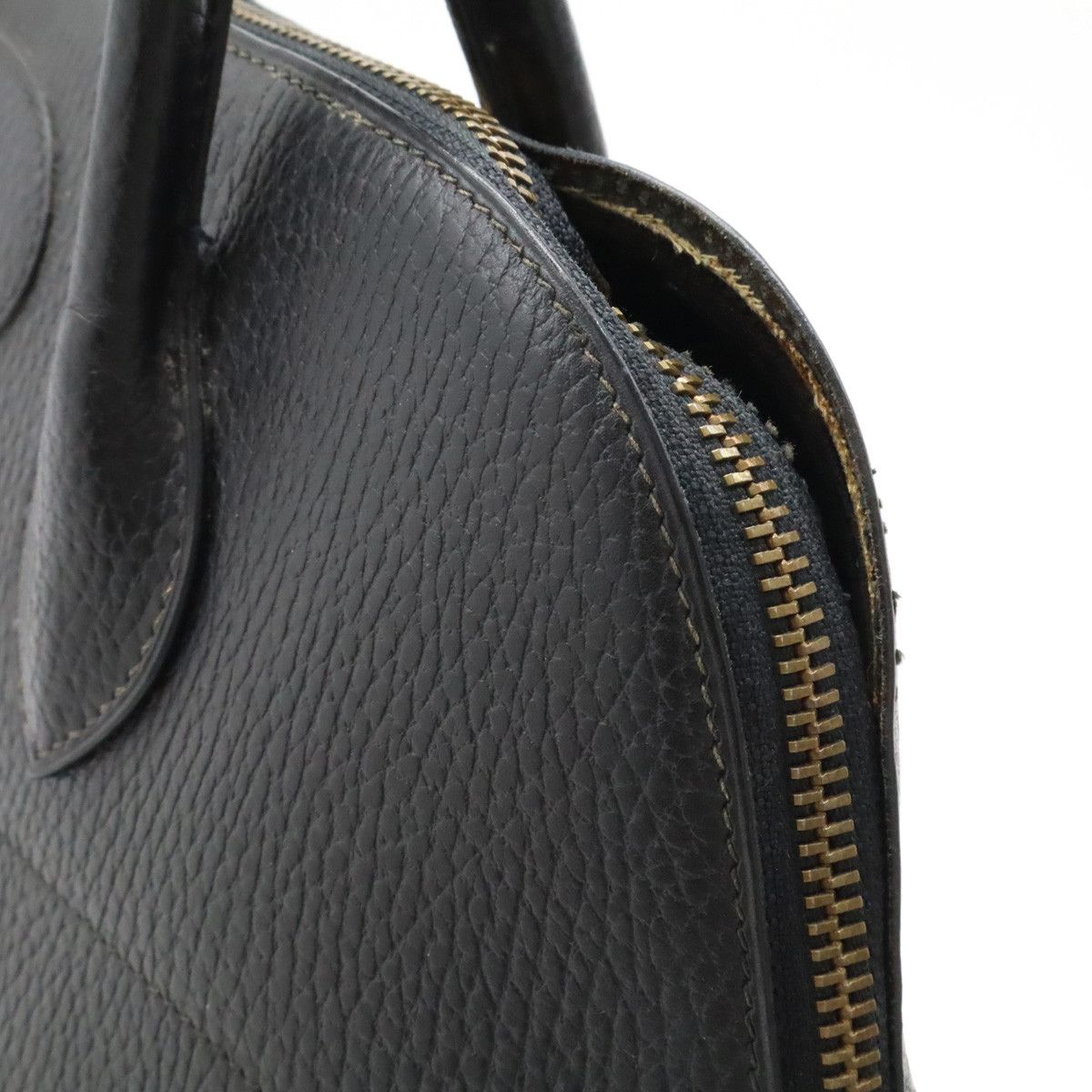 Hermes Hermes Hermes Bolide 35 Leather Handbag Black Gold Hardware Leather Handbag in Very Good Condition Size ONE SIZE - 9 Thumbnail