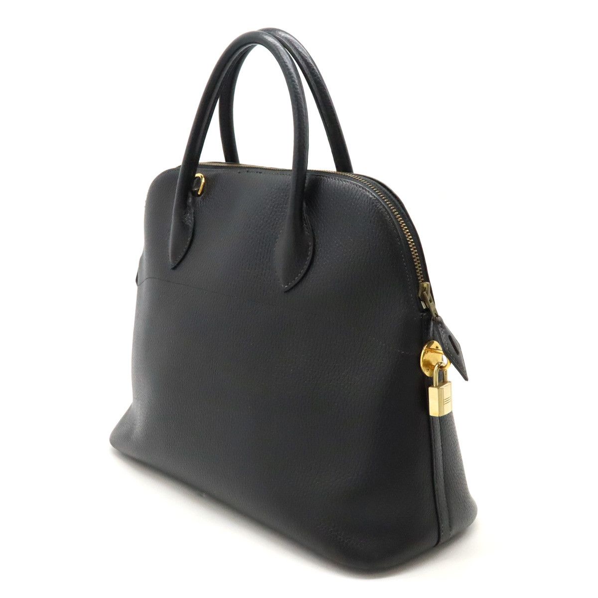 Hermes Hermes Hermes Bolide 35 Leather Handbag Black Gold Hardware Leather Handbag in Very Good Condition Size ONE SIZE - 2 Thumbnail